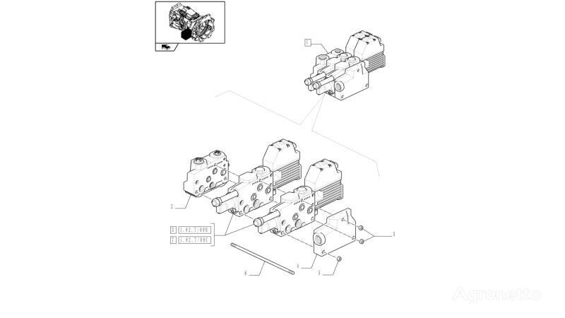 Regen zawor hydr hyd valve  84214463R за колесен трактор New Holland T6010 T6090 T6070