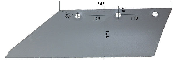 лемеж L HARDOX500 за плуг Niemeyer 24121/L