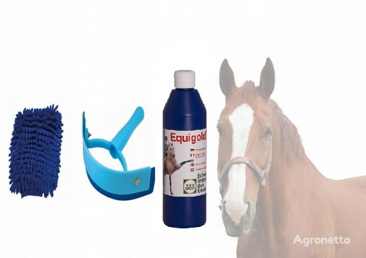 Комплект за пране на коне - ръкавица + чистачка за вода + шампоан Stassek
